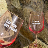 Set de deux verres "La vie en rosé"