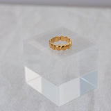 Bague cœurs dorés