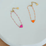 Bracelet Cœur Fluo