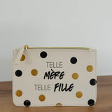 Pochette zippée à message