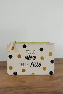 Pochette zippée à message