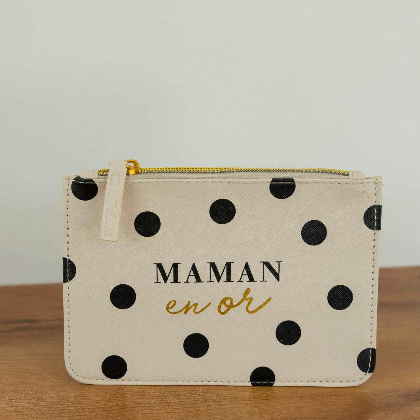 Pochette zippée à message