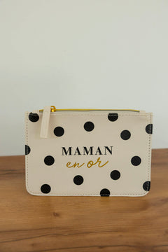 Pochette zippée à message