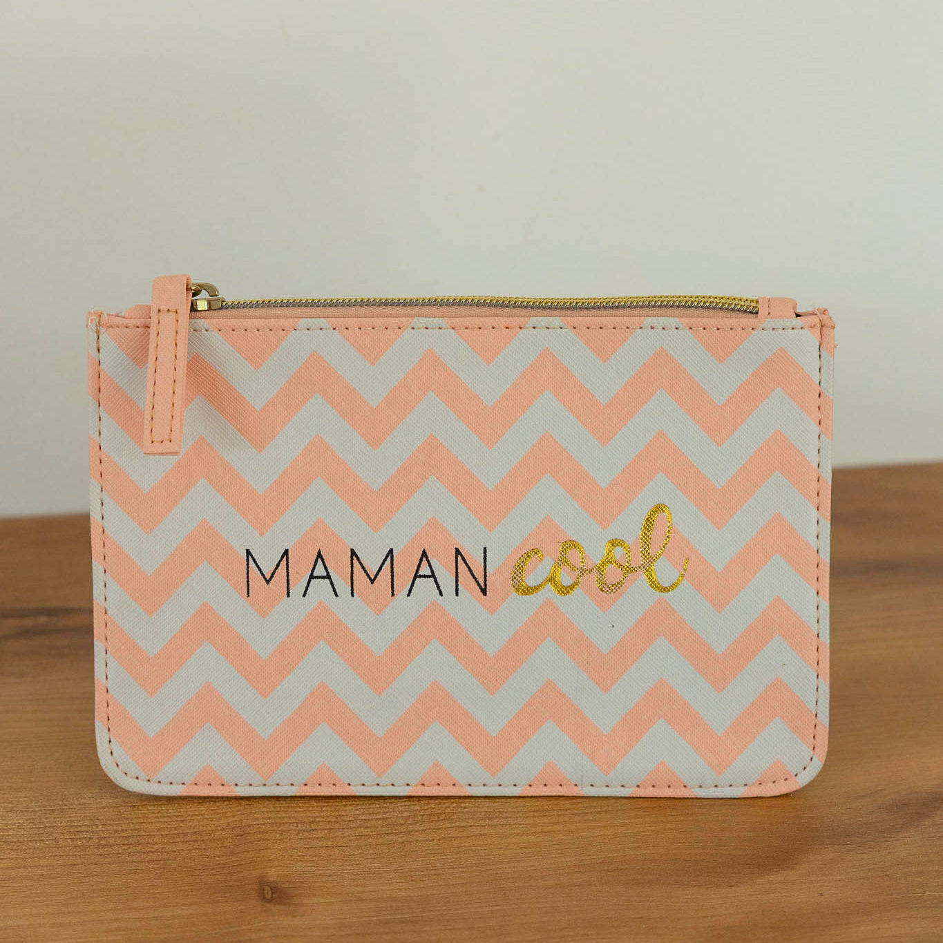 Pochette zippée à message