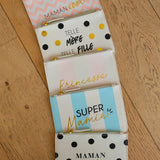 Pochette zippée à message